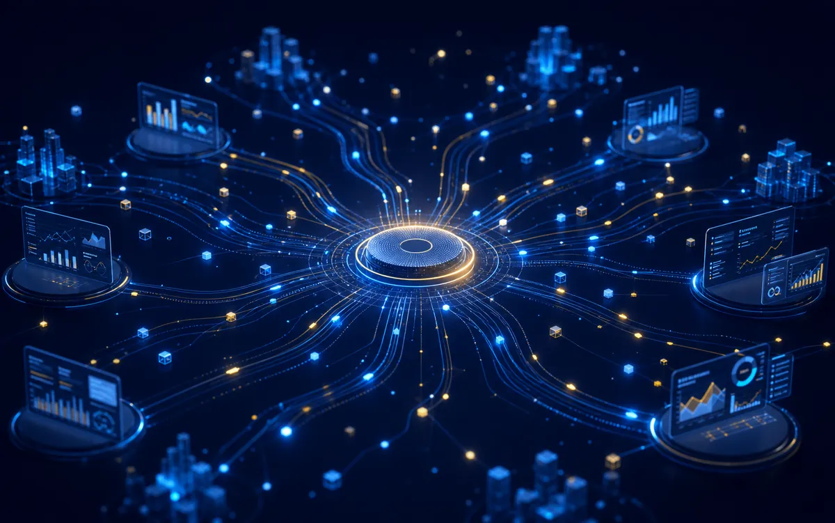 Abstract analytics network expanding without a clear owner
