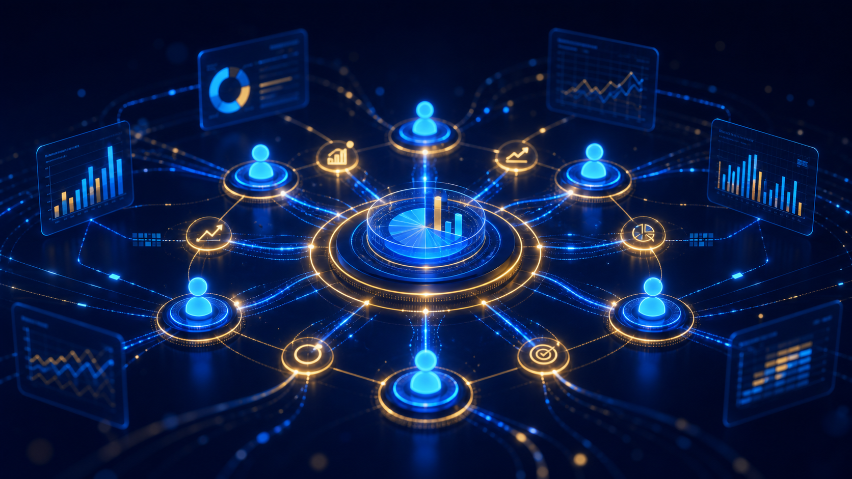 Trusted metric nodes aligning across connected teams