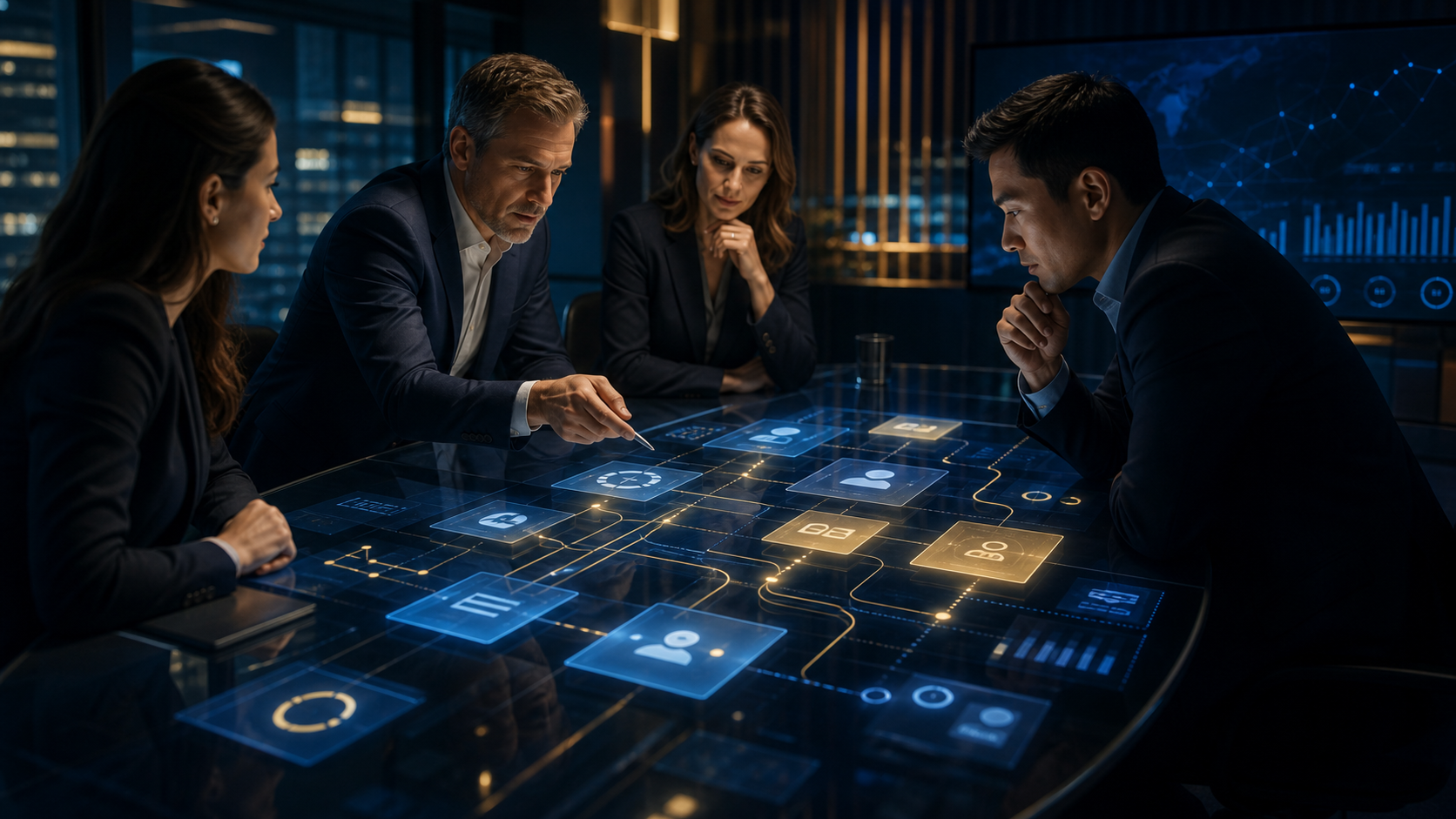 KPI governance framework connecting owners, definitions, cadence, and decisions